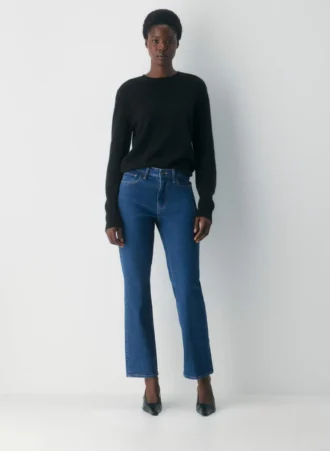 Denim Forum Uma Jean droit taille haute à coupe ajustée