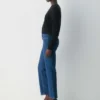 Denim Forum Uma Jean droit taille haute à coupe ajustée