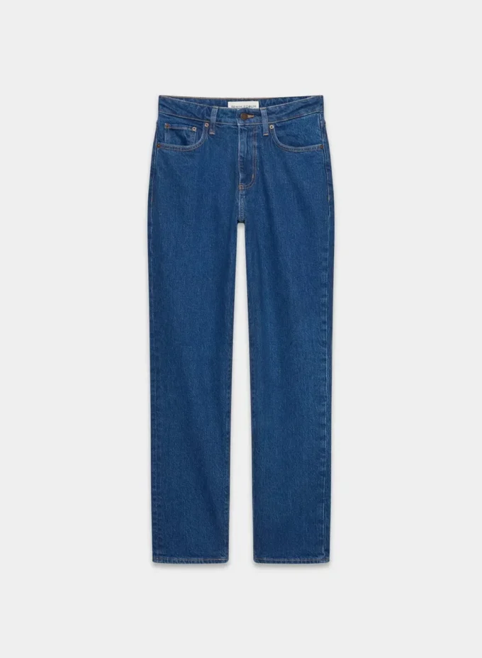 Denim Forum Uma Jean droit taille haute à coupe ajustée