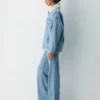 Denim Forum Veste en denim sherpa vintage des années 90