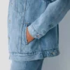 Denim Forum Veste en denim sherpa vintage des années 90