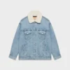 Denim Forum Veste en denim sherpa vintage des années 90