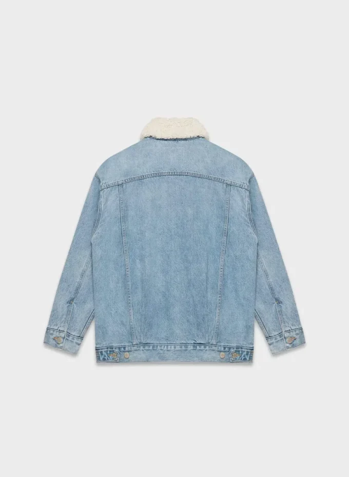 Denim Forum Veste en denim sherpa vintage des années 90
