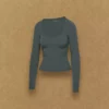 Essentiel BUTTER T-shirt à col en V et manches longues