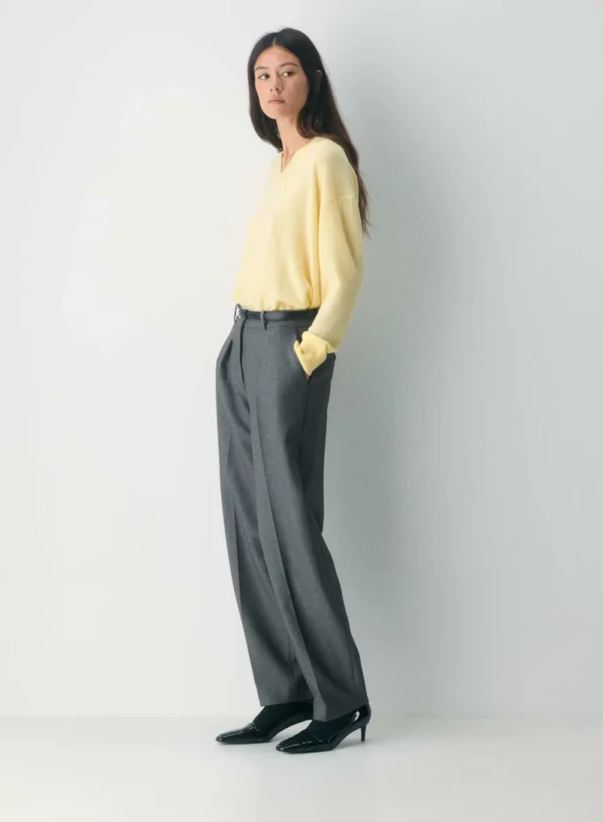 Feather Cashmere Pull ample à col en V