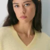 Feather Cashmere Pull ample à col en V