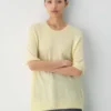 Feather Cashmere Pull à manches courtes décontracté