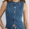 Forum Denim Gilet en denim vintage des années 90