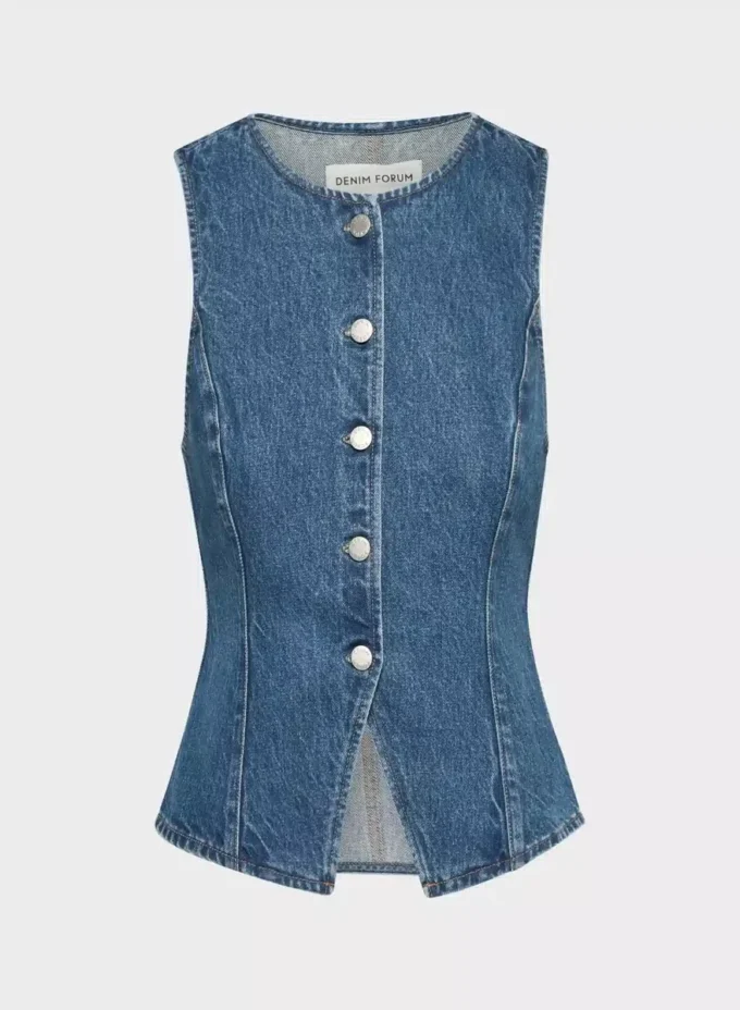 Forum Denim Gilet en denim vintage des années 90