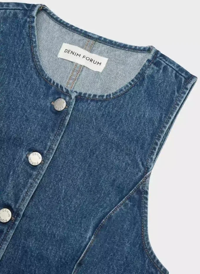 Forum Denim Gilet en denim vintage des années 90