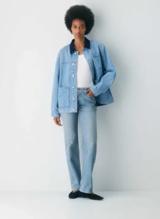Forum Denim Jean droit taille ultra basse Nico