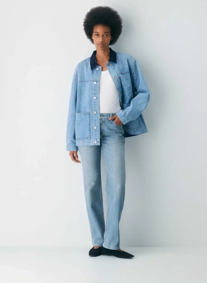 Forum Denim Jean droit taille ultra basse Nico