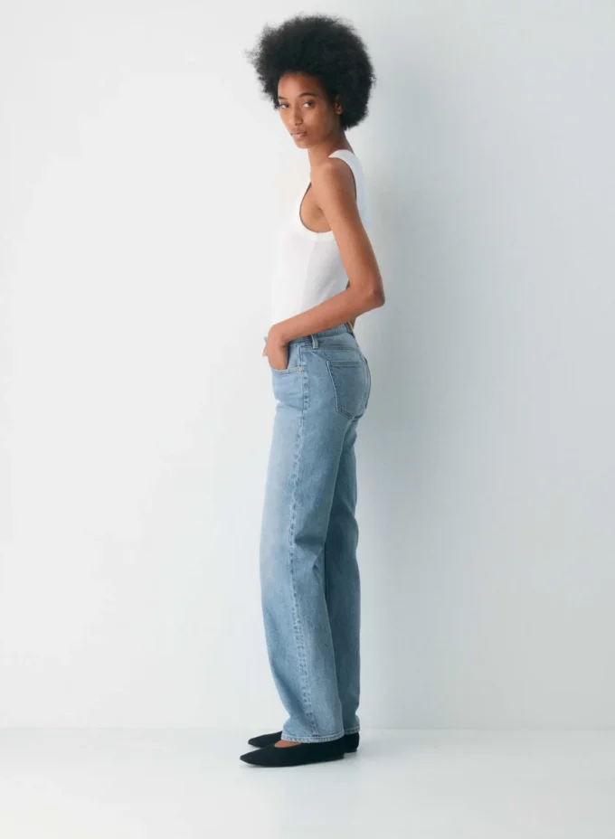 Forum Denim Jean droit taille ultra basse Nico