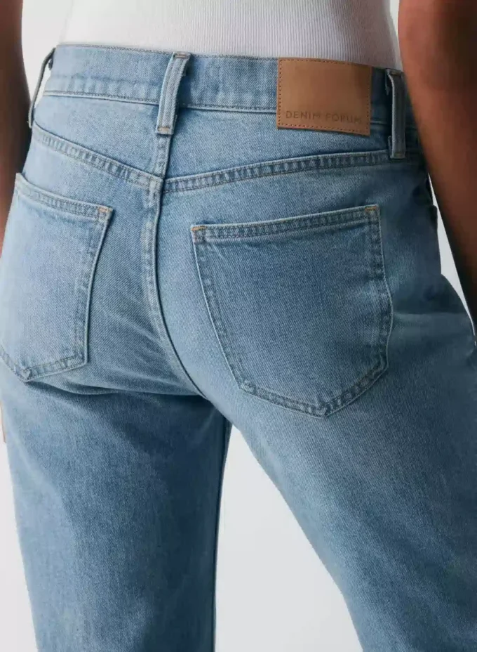 Forum Denim Jean droit taille ultra basse Nico