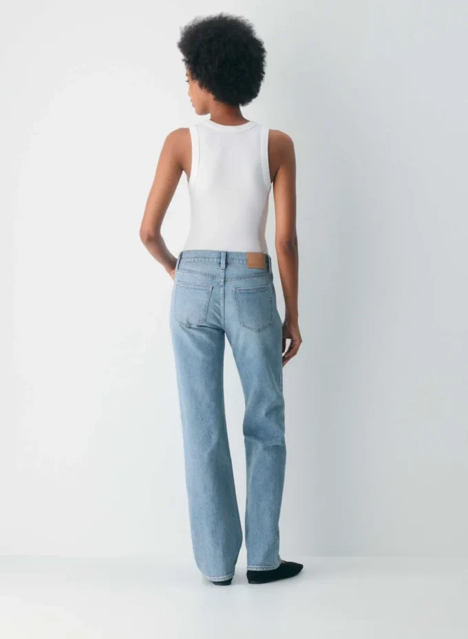 Forum Denim Jean droit taille ultra basse Nico
