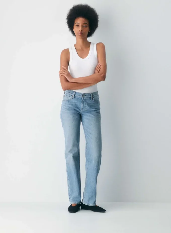 Forum Denim Jean droit taille ultra basse Nico