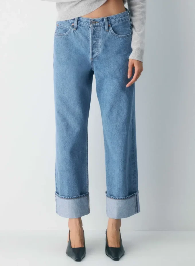 Forum Denim Le jean vintage taille basse à revers des années 90