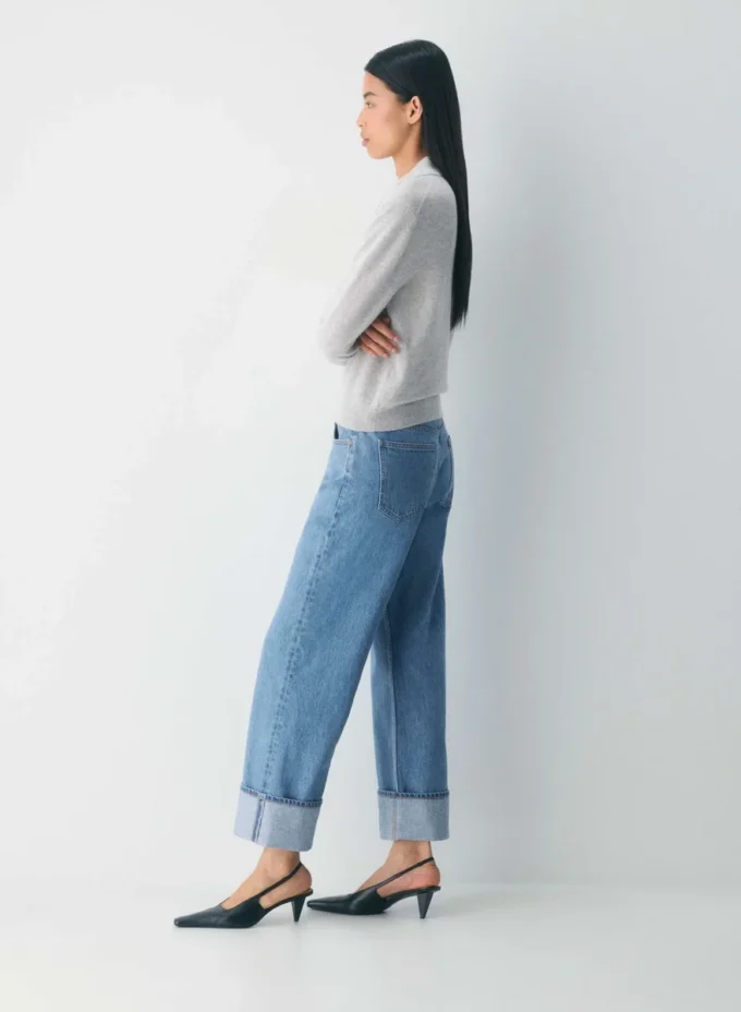 Forum Denim Le jean vintage taille basse à revers des années 90