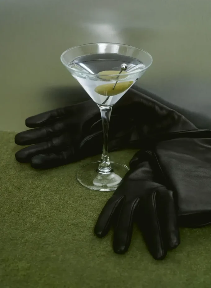 Gants longs en cuir