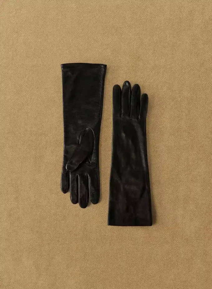 Gants longs en cuir