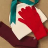 Gants techniques à revers en cachemire