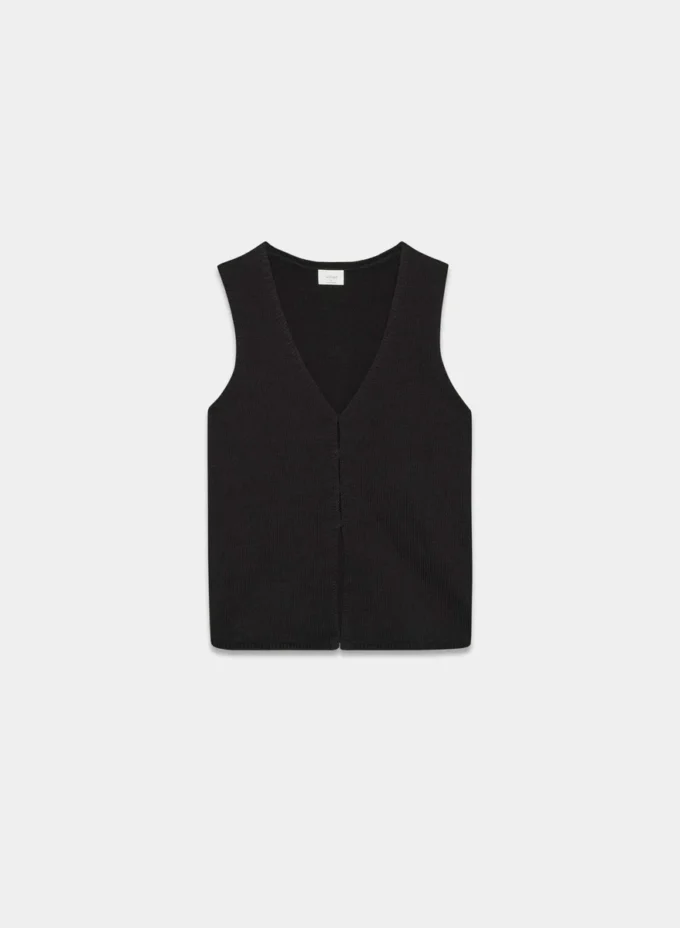 Gilet basque à manches courtes