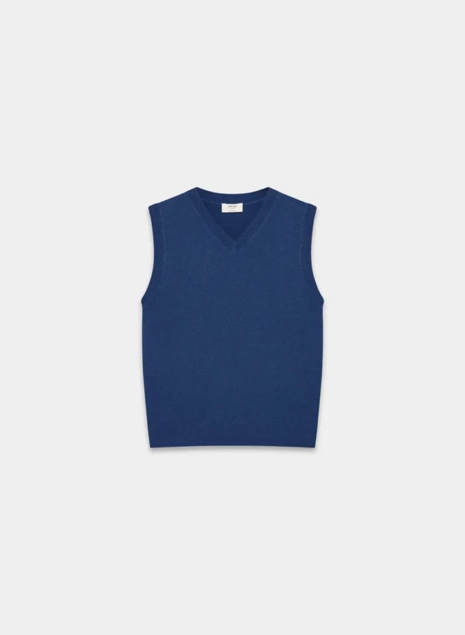 Gilet à col en V en cachemire Bare