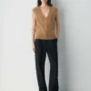Gilet en cachemire brossé