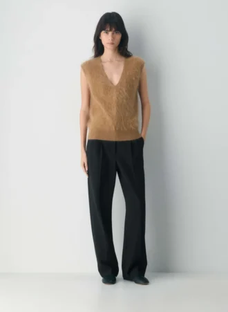Gilet en cachemire brossé