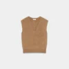 Gilet en cachemire brossé