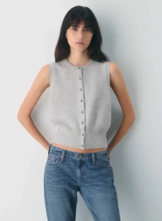 Gilet en cachemire et laine Shirley