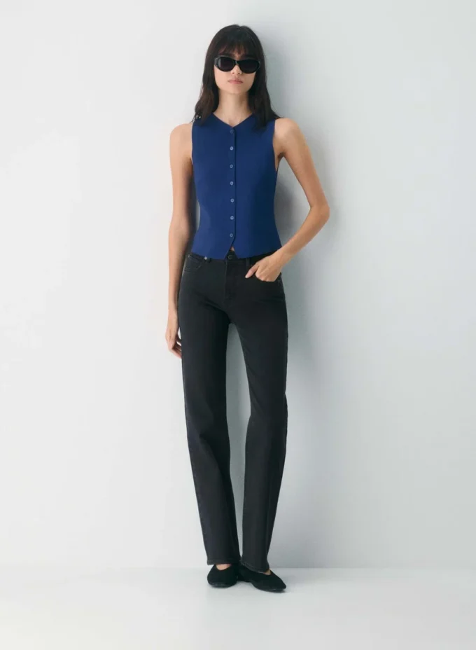Gilet en maille croquet