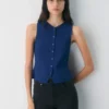 Gilet en maille croquet