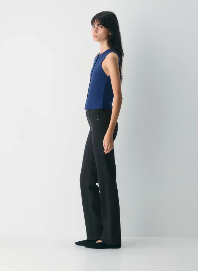 Gilet en maille croquet