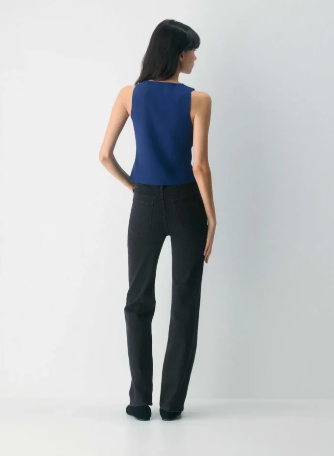 Gilet en maille croquet
