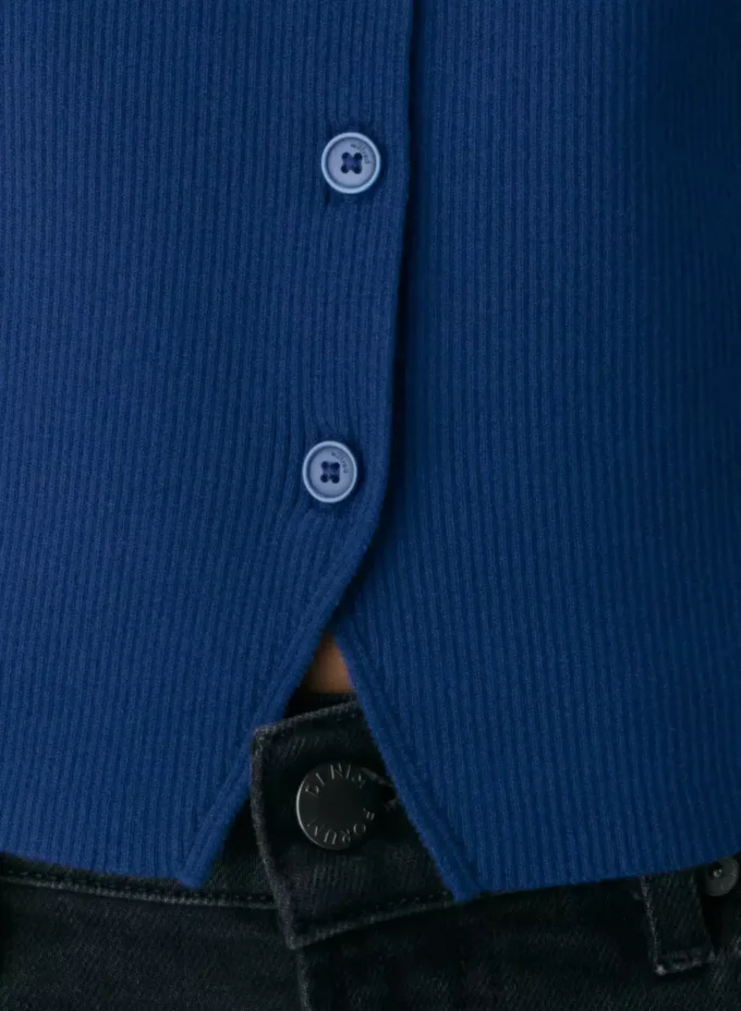Gilet en maille croquet