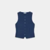 Gilet en maille croquet