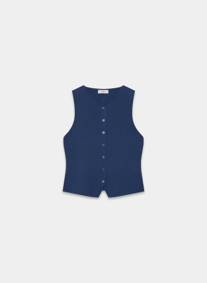 Gilet en maille croquet
