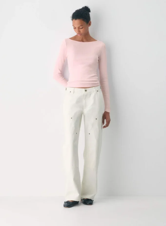 HomeStretch™ Rib Boatneck Longsleeve