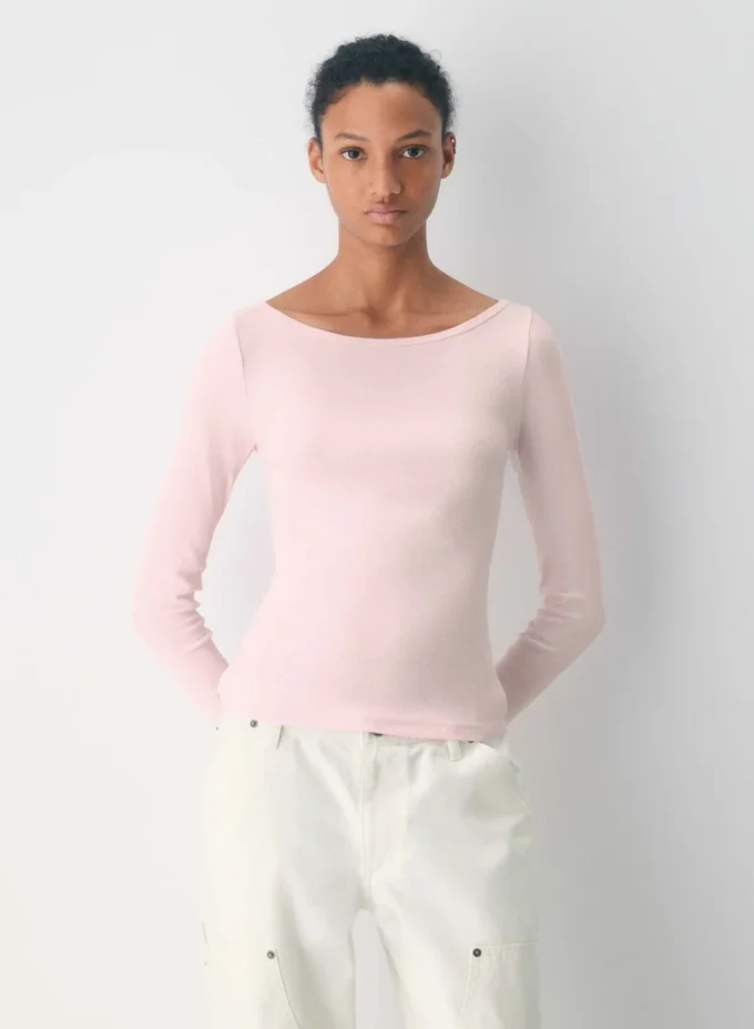 HomeStretch™ Rib Boatneck Longsleeve