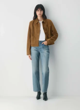 Jean droit à taille mi-haute et coupe décontractée Denim Forum Sadie