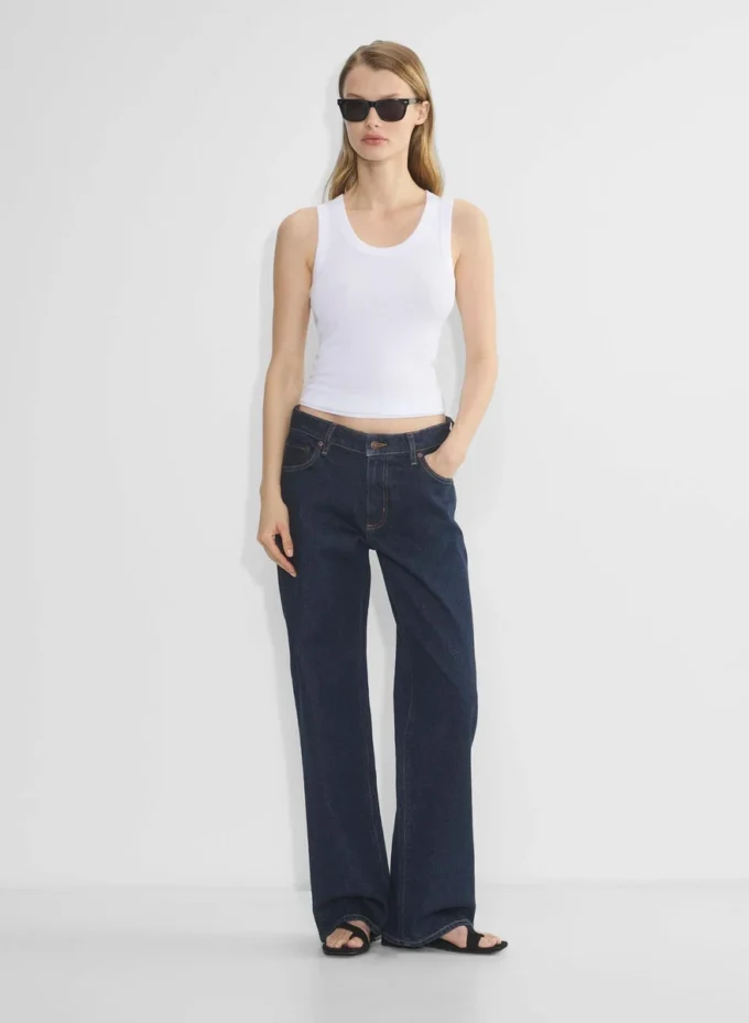 Jean droit taille ultra basse Denim Forum Salma