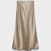 Jupe longue en satin glissant