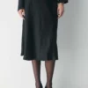Jupe midi en satin