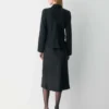 Jupe midi en satin