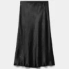 Jupe midi en satin