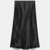 Jupe midi en satin