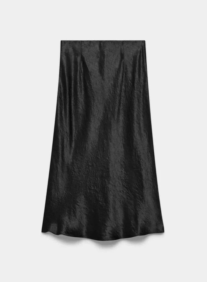 Jupe midi en satin