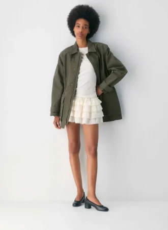 Jupe-short en popeline Theo
