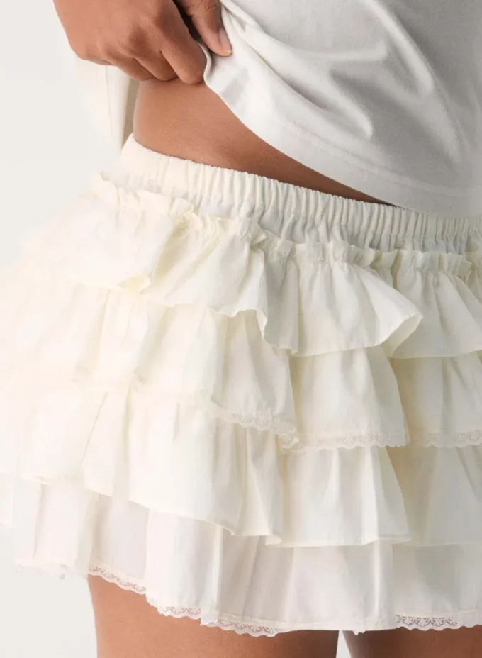 Jupe-short en popeline Theo